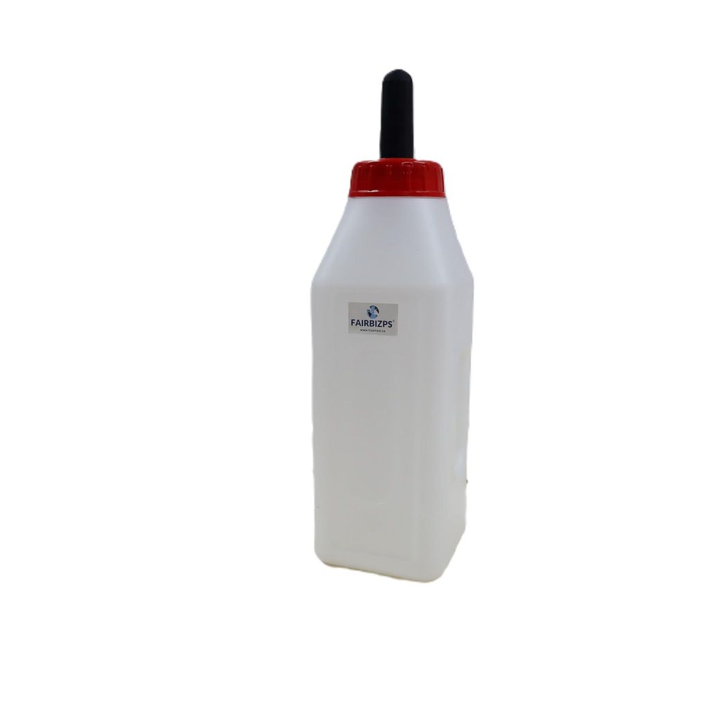 FAIRBIZPS Calf Feeding Milk Bottle, Milk Feeding Bottle for Calf with Nipple, Calf Feeding Bottle White, 2.5 Liter Pack of 4 view 2