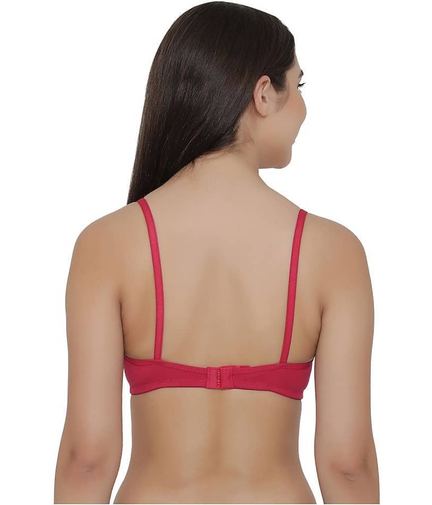 Clovia Cotton Non Padded Women's T-Shirt Bra ( Pink ) view 2