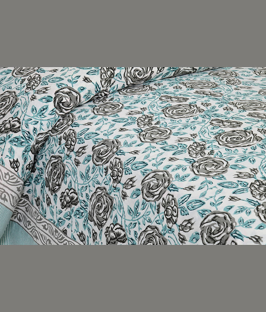 CLOTHORO Cotton 1 Double King Bedsheet with 2 Pillow Covers ( Multicolor ) view 2