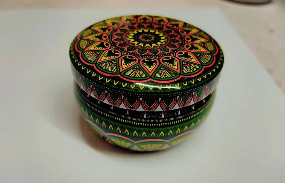 Mandala Design Candle Making Jar with Lid Decorative Candle Container 60 ml
