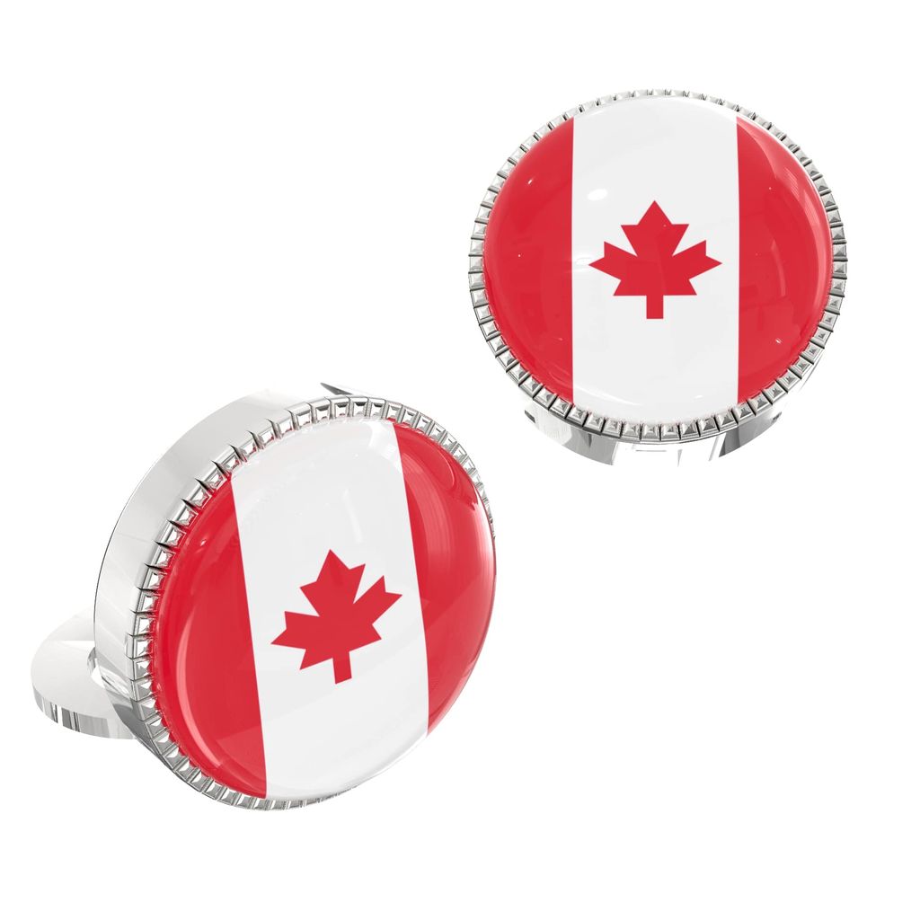 The Smart Buttons - Shirt Button Cover Cufflinks for Men - Canada Flag Style view 2