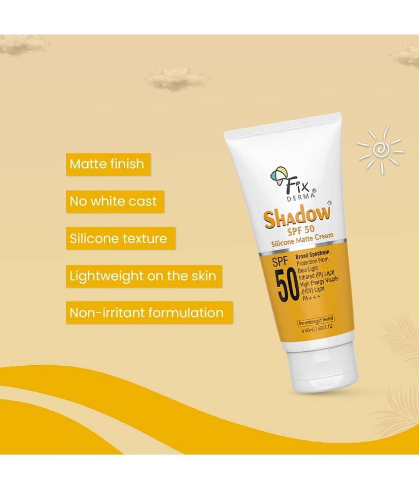 Fixderma SPF 50 Silicone Matte Cream, Sunscreen for Acne Prone Oily Skin 50 ml, (Pack of 1) view 2