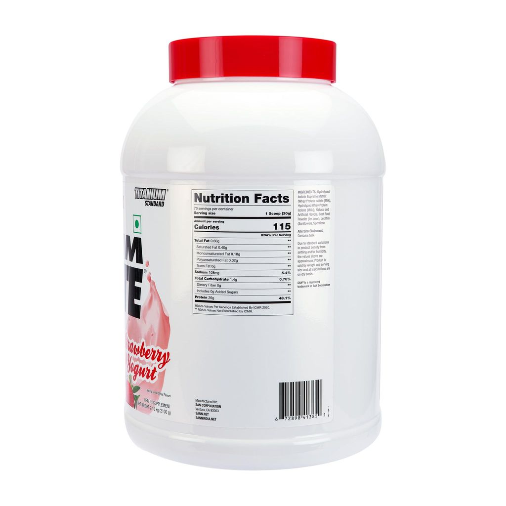 San Nutrition Titanium Isolate Supreme | Whey Protein Powder | 26g protein | Hydrolyzed Whey Protein Isolate | view 2