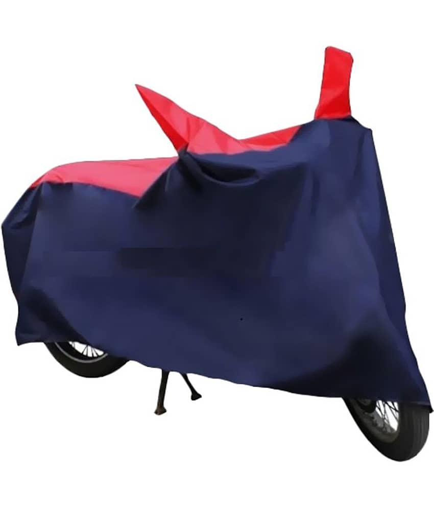 AutoRetail Dust Proof Two Wheeler Polyster Cover for Bajaj Pulsar 135 LS (Mirror Pocket, Red and Blue Color) view 2