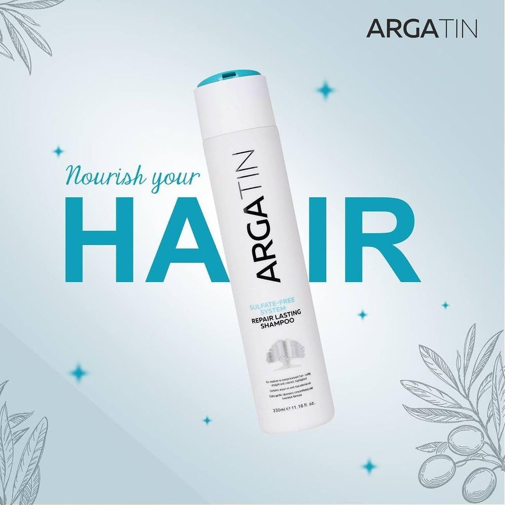 ARGATIN Keratin Sulfate Free Shampoo 330ml | Smooth & Frizz-Free Hair | Gentle, Nourishing Formula for Dry | Damaged & Treated Hair | Color Safe Hair Care view 2