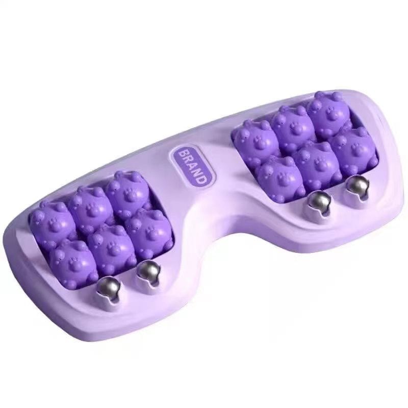 Portable Dual Foot Massage Roller with 12 Wheels | Feet Massager for Plantar Fasciitis, Stress Relief & Improved Circulation | Foot Pain Relief Roller for Home & Office