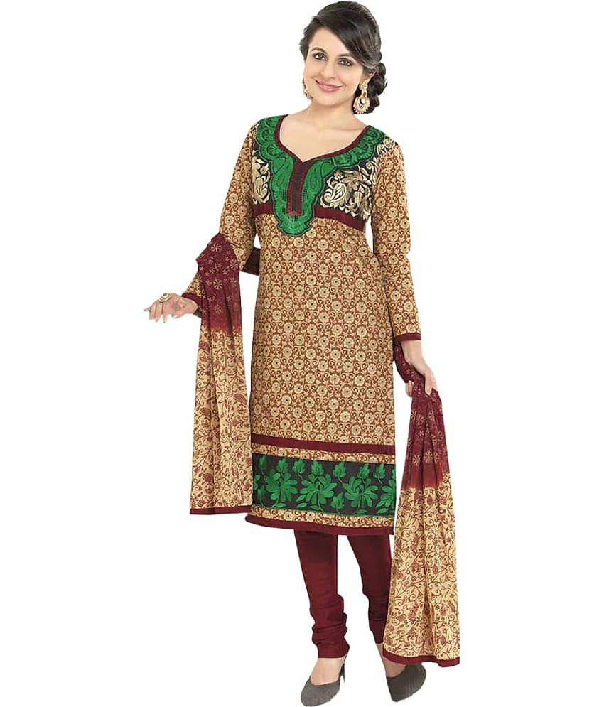 Jevi Prints Multicoloured Cotton Dress Material