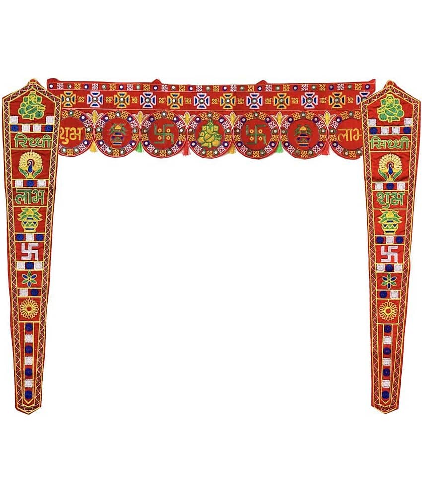 TORNORY Traditional Bandarwal Toran 3 ft Multi ( Pack of 3 )