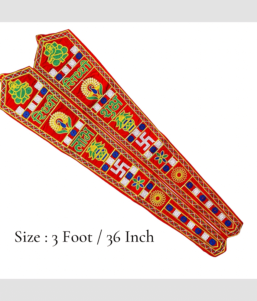 TORNORY Traditional Bandarwal Toran 3 ft Multi ( Pack of 3 ) view 2