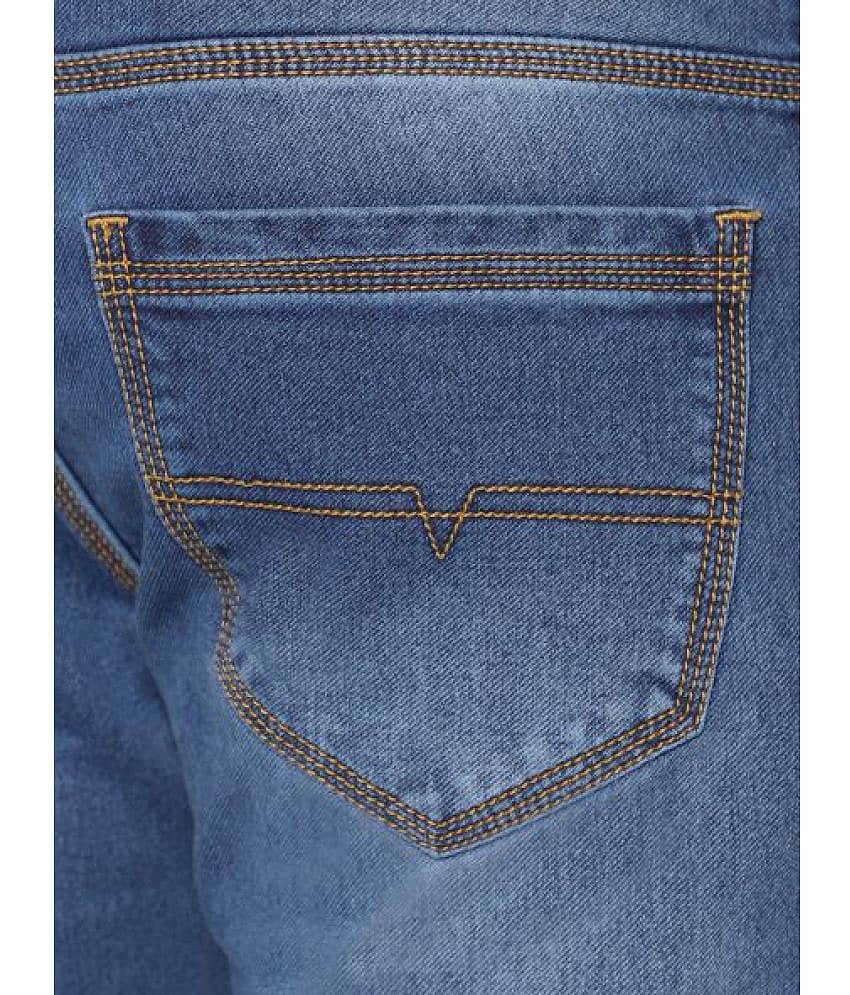 HJ HASASI - Blue Cotton Regular Fit Men's Jeans ( Pack of 1 ) view 2