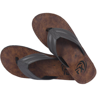 Flip X New Design Men Faux Leather Flip Flop With Contrast Strap view 2