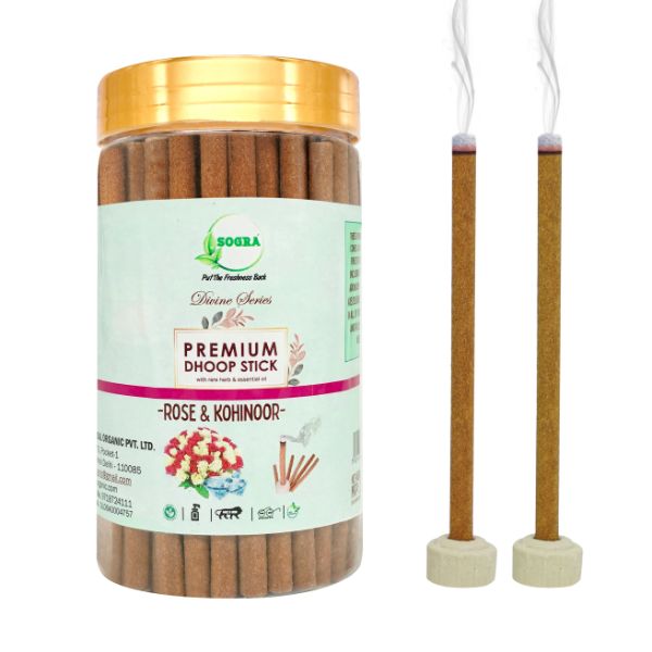 Sogra Exclusive Premium Rose And Kohinoor Fragrances Dhoop Stick 160 Gms view 2