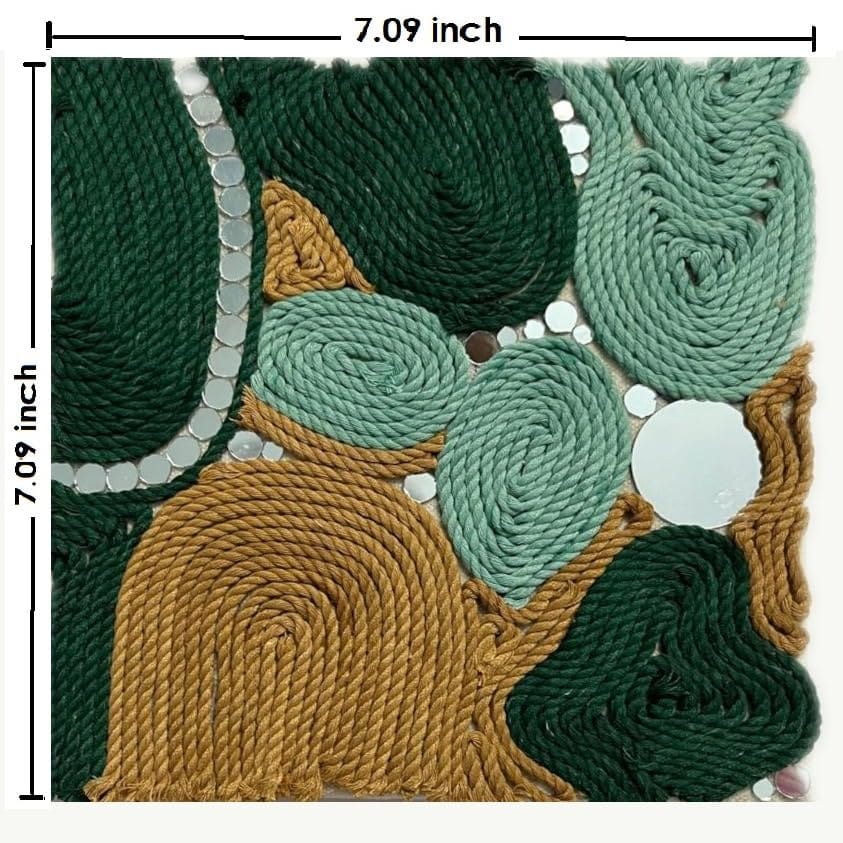 The brown box-String Thread Art kit,DIY Craft Material kit for Adults and Girls Age 9-12,12-15,lippan Art kit,Mirror and Macrame Art on Canvas view 2