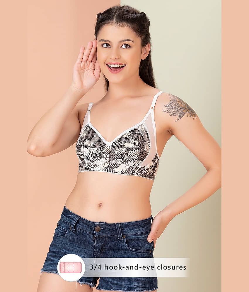 Clovia Cotton Blend Non Padded Women's T-Shirt Bra ( Multicolor ) view 2