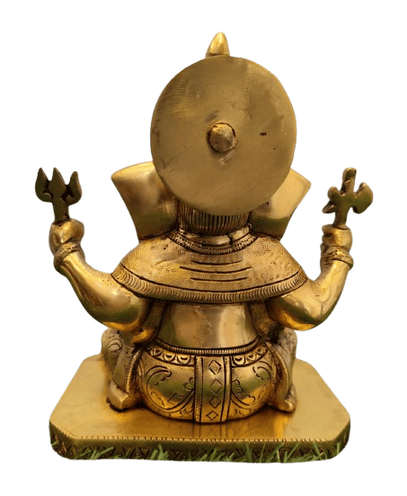 Brass Lord Ganesh Statue view 2