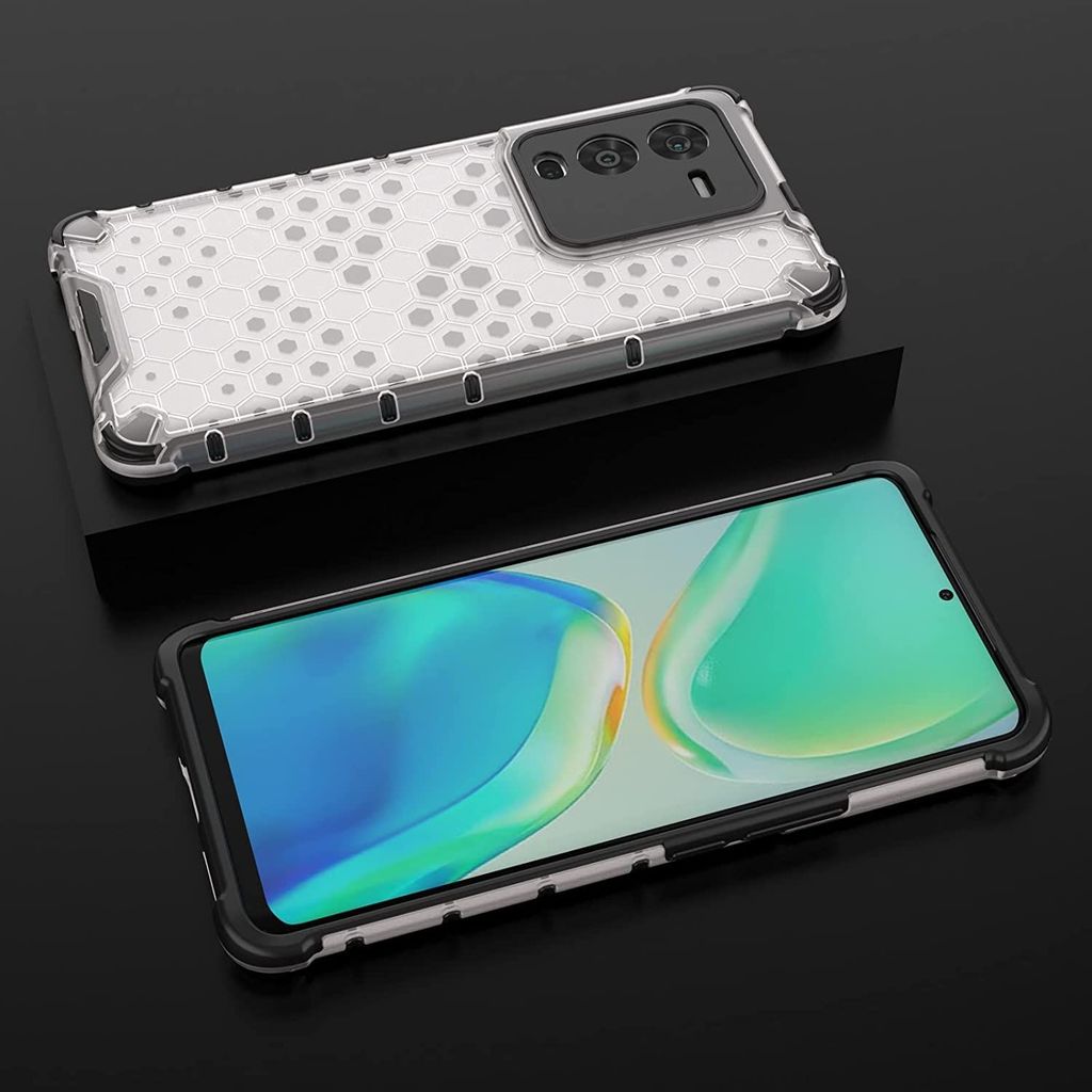Faircost Polycarbonate For Vivo V25 Pro 5G Hybrid Shockproof Back Cover Hard Outside Soft Inside- (Polycabonate::Transparent) view 2