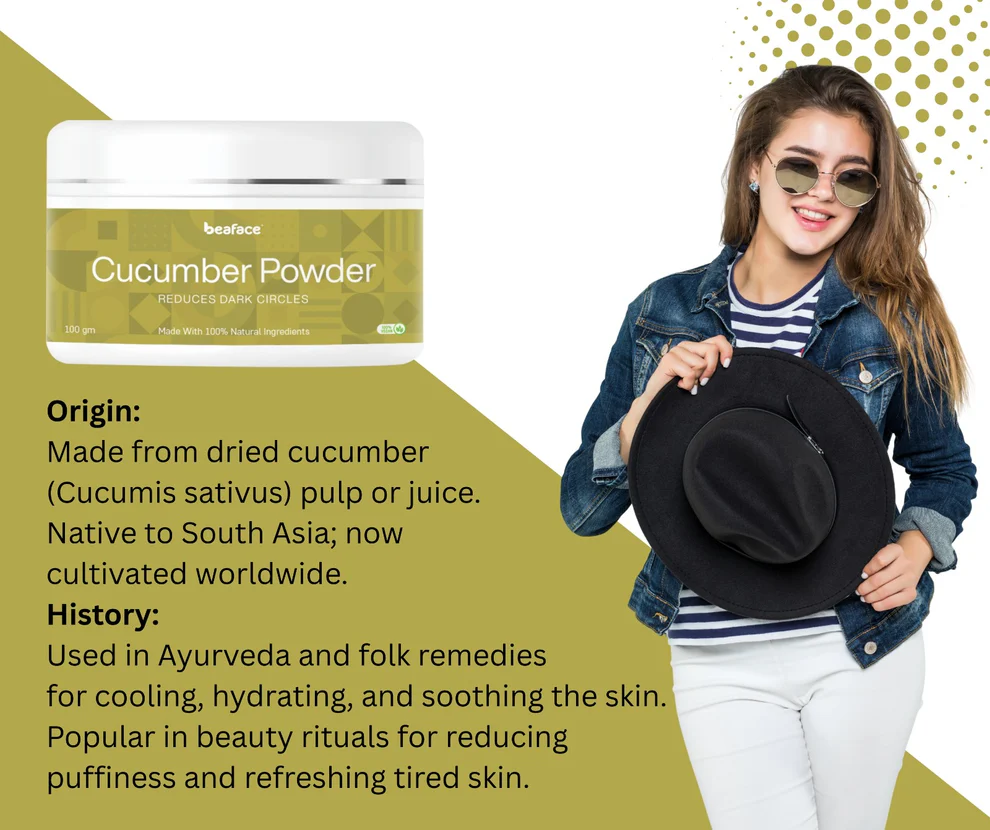 Cucumber-powder-Aloe-vera-gel-facials-anti-aging-acne-blemishes view 2