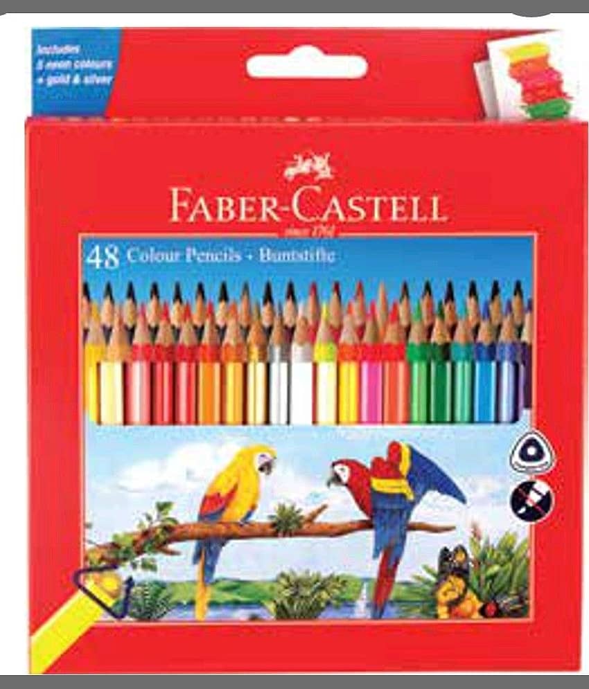 Faber-Castell 48 Colour Shade Round Shaped Color Pencils (Set Of 1, Multicolor) view 2