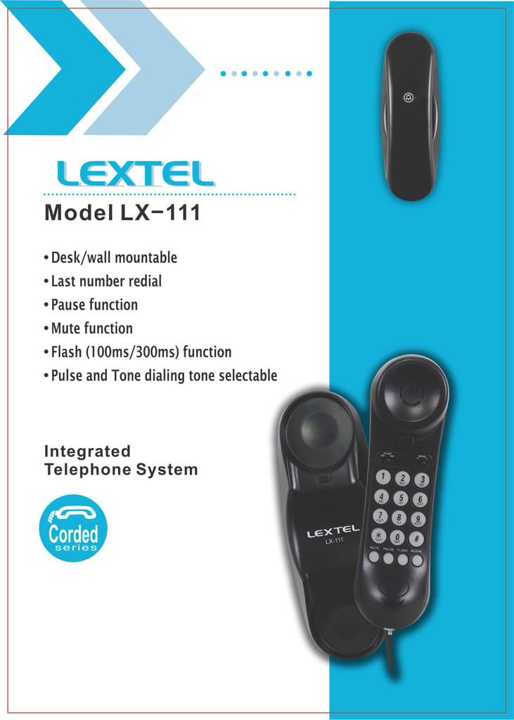 Lextel LX-111 Landline Corded Slim Telephone view 2