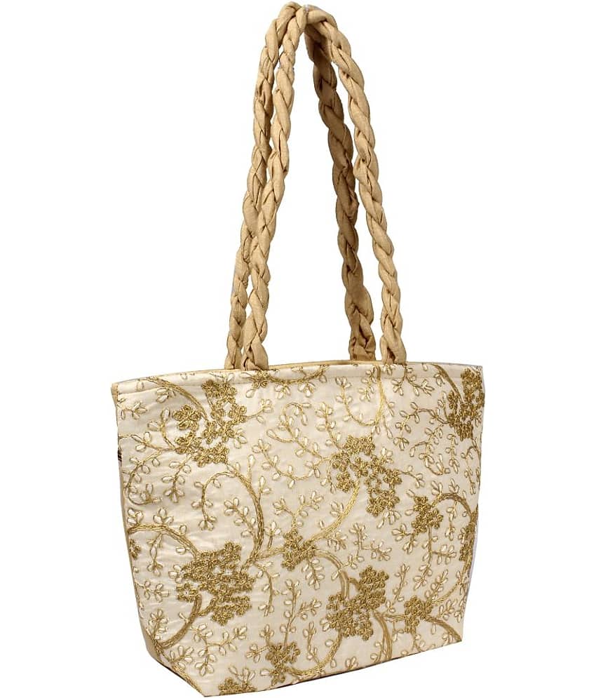 PrettyKrafts Gold Shopping Bags - 2 Pcs