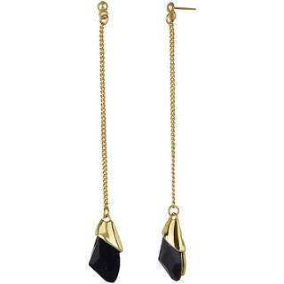 Crystal Chain Long Drop Dangler Earirngs for Girls Alloy Material Earrings for Women's Fashion Jewellery for Party view 2