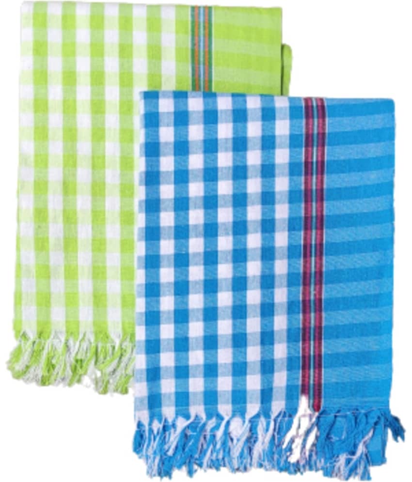 VUNNAVA Pack of 2 Cotton Above 600 -GSM Bath Towel ( Multicolor ) view 2