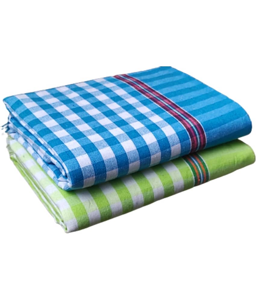 VUNNAVA Pack of 2 Cotton Above 600 -GSM Bath Towel ( Multicolor ) view 2