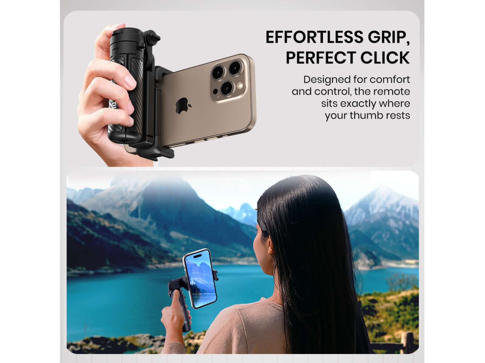 Portronics Lumistick Air Smart Selfie Stick with Quadripod Stand, Detachable Bluetooth Remote, 360 Rotation, Easy Angle Adjustments view 2
