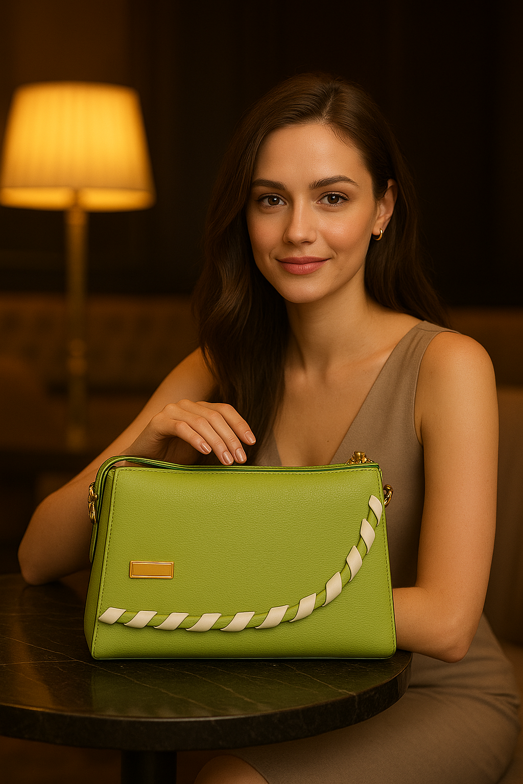 Ksampada Elegant Pastel Green Shoulder Bag | Pack of 5 view 2