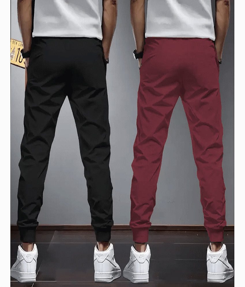 Reya Multicolor Cotton Blend Men's Trackpants ( Pack of 2 ) view 2