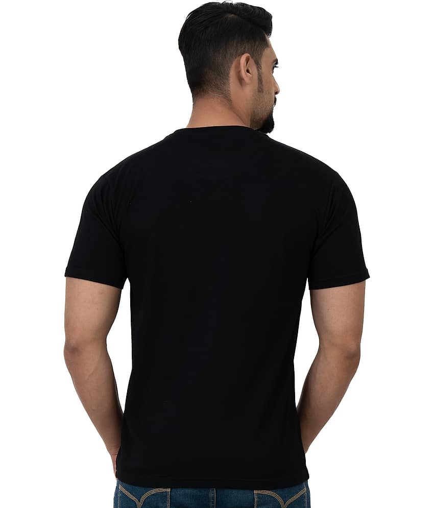 Cotstyle Pack of 1 Cotton Regular Fit Men's T-Shirt ( Black ) view 2