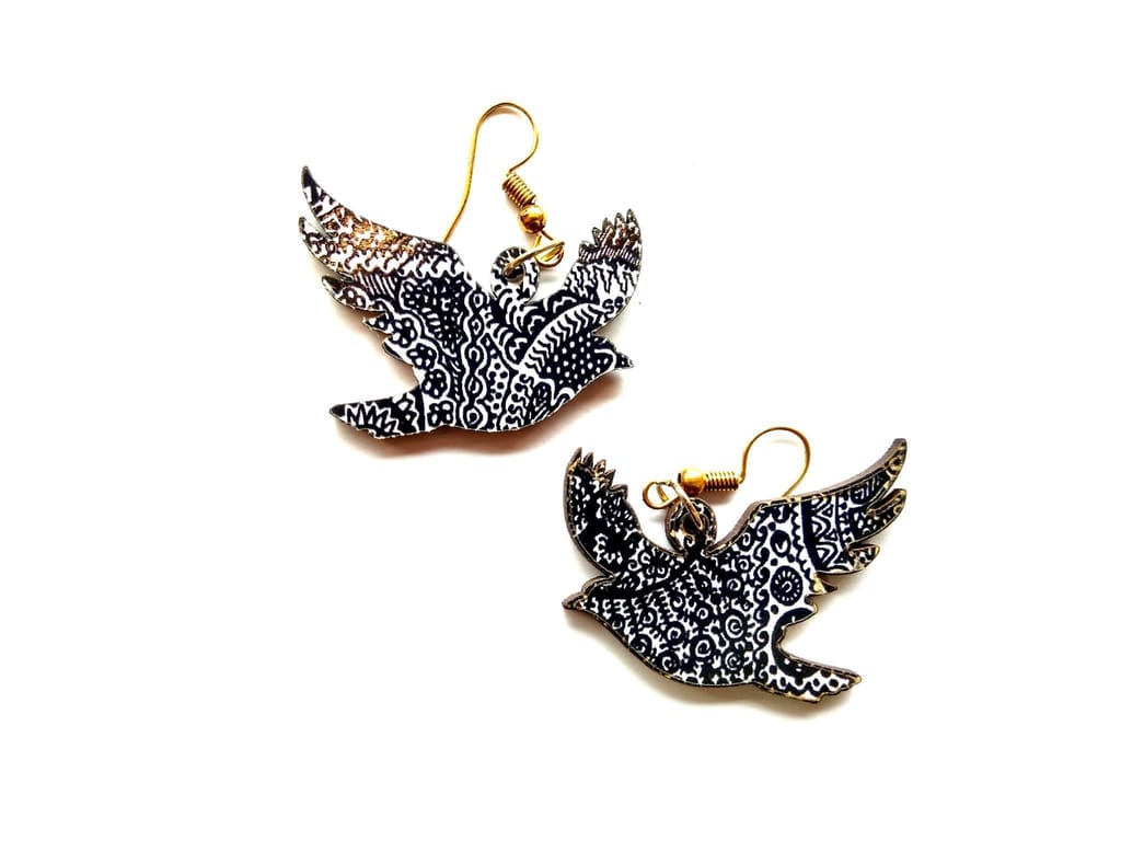 ILLuminati Flying Birds Earrings view 2