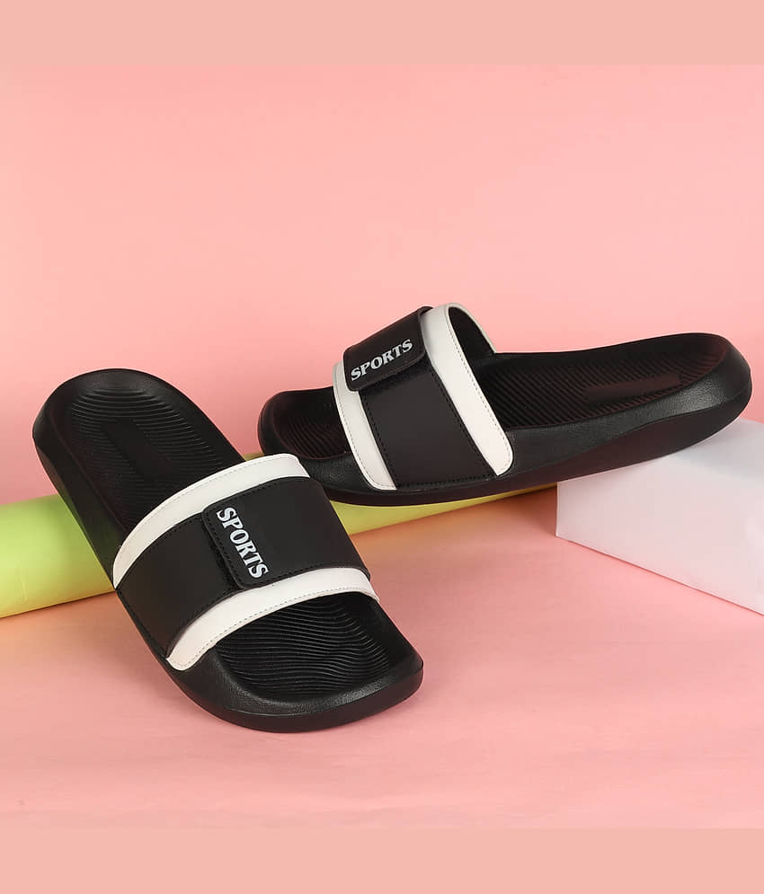 PERY PAO Black Men's Slide Flip Flop