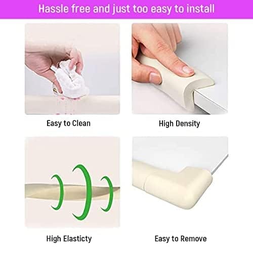 Safe-O-Kid' (Set of 1), Soft Cushioned 16.4 Ft / 5 Mtr Edge Guards with Strong 3M Adhesive, Safety for Sharp Edges for Babies- White view 2