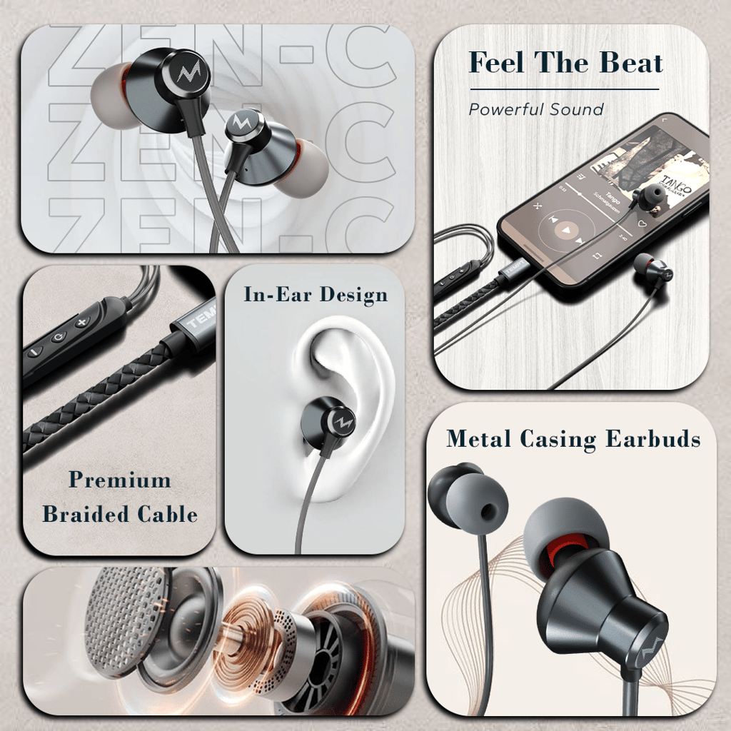 Zen C Wired Earphone view 2
