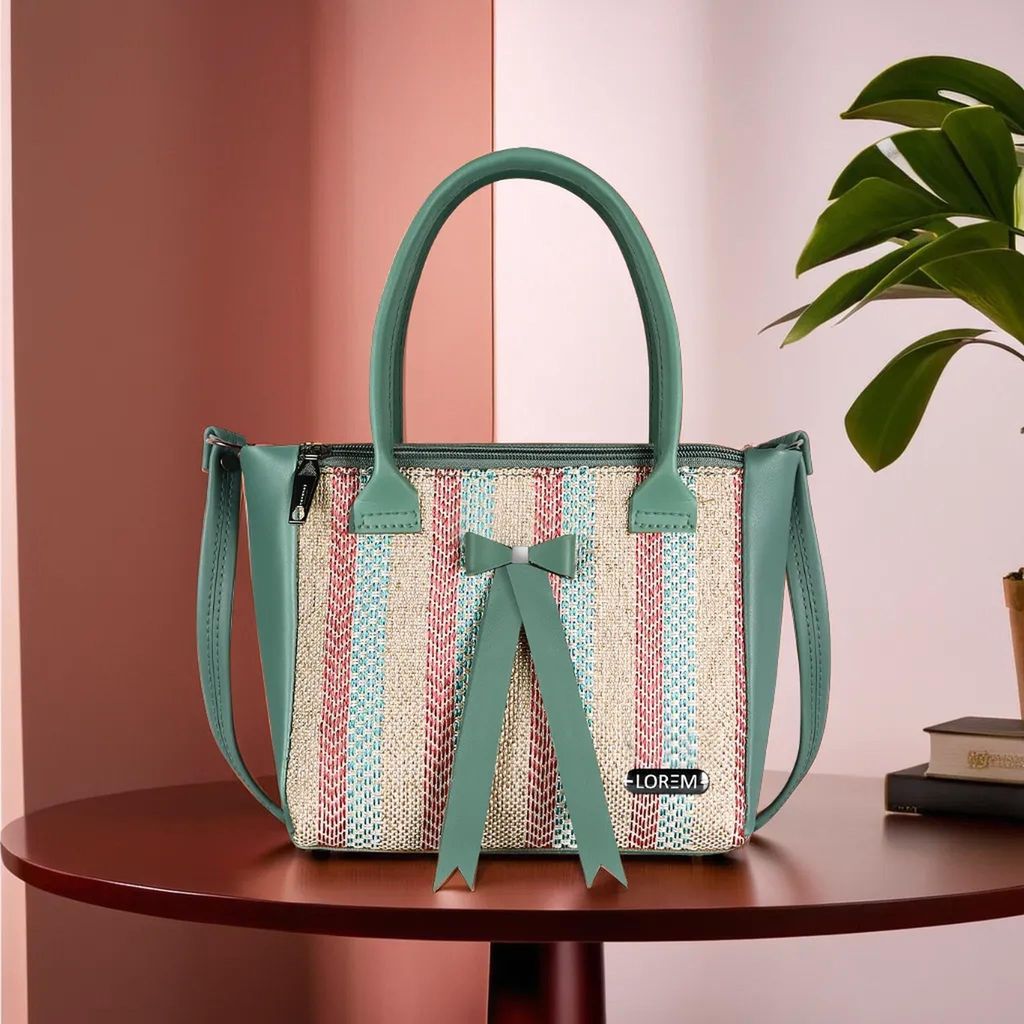 LOREM Stylish Premium Faux Leather Handbag for Women with Zip Compartments and Adjustable Shoulder Strap view 2