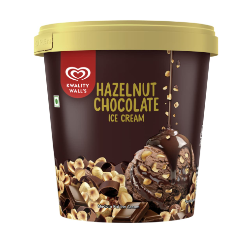 Kwality walls Hazenut Chocolate Ice Cream 500 Ml Tub
