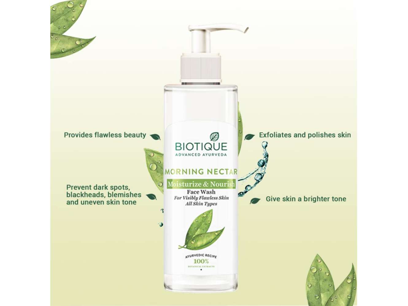 Biotique Morning Nectar Moisturizing Face Wash 200ml view 2