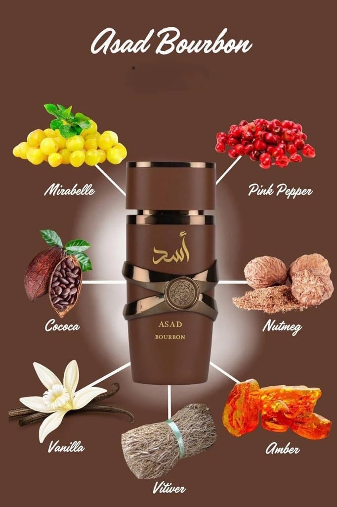 Lattafa Asad Bourbon Eau De Parfum for Men | 2025 New Release | Long Lasting Luxury Perfume | 100ml view 2