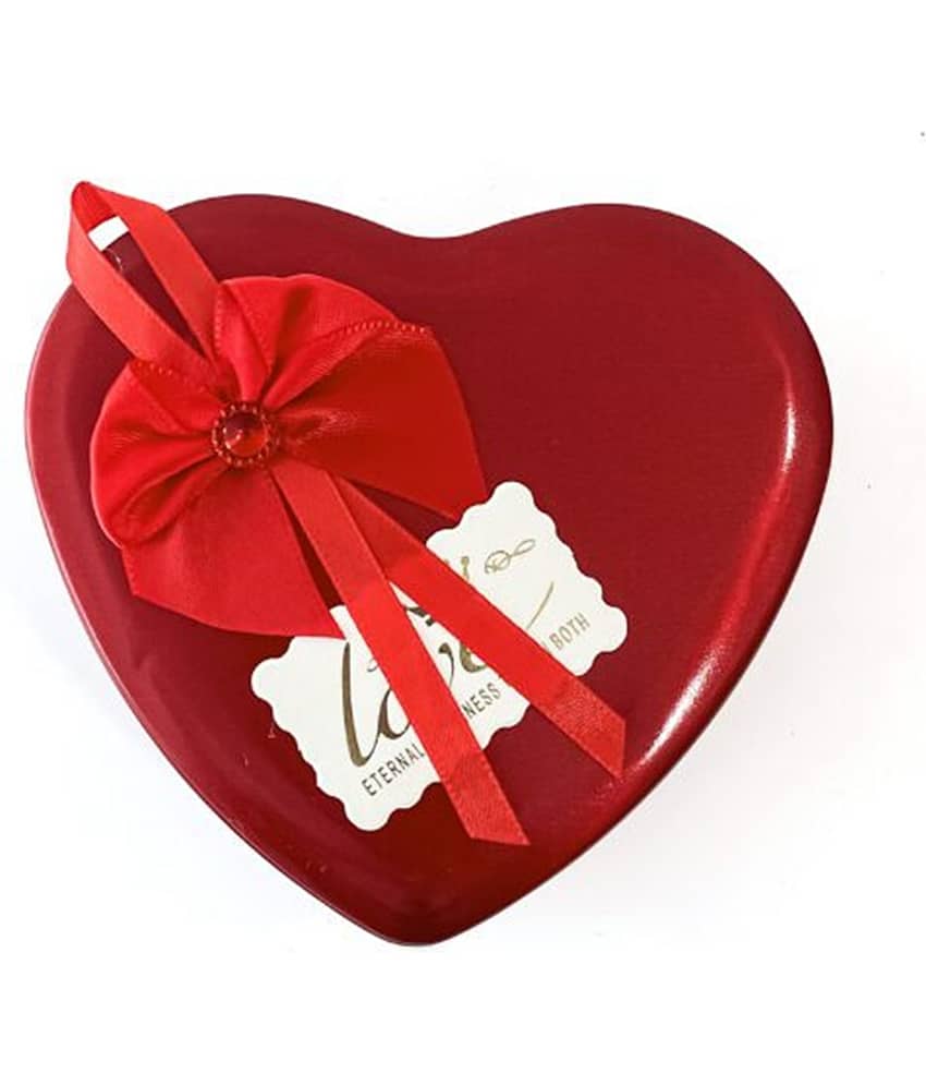 THRIFTKART Red Paper Mache Valentine Hamper view 2