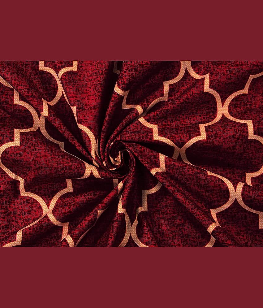 Decent Home Microfiber 1 Double Queen Bedsheet with 2 Pillow Covers ( Maroon ) view 2