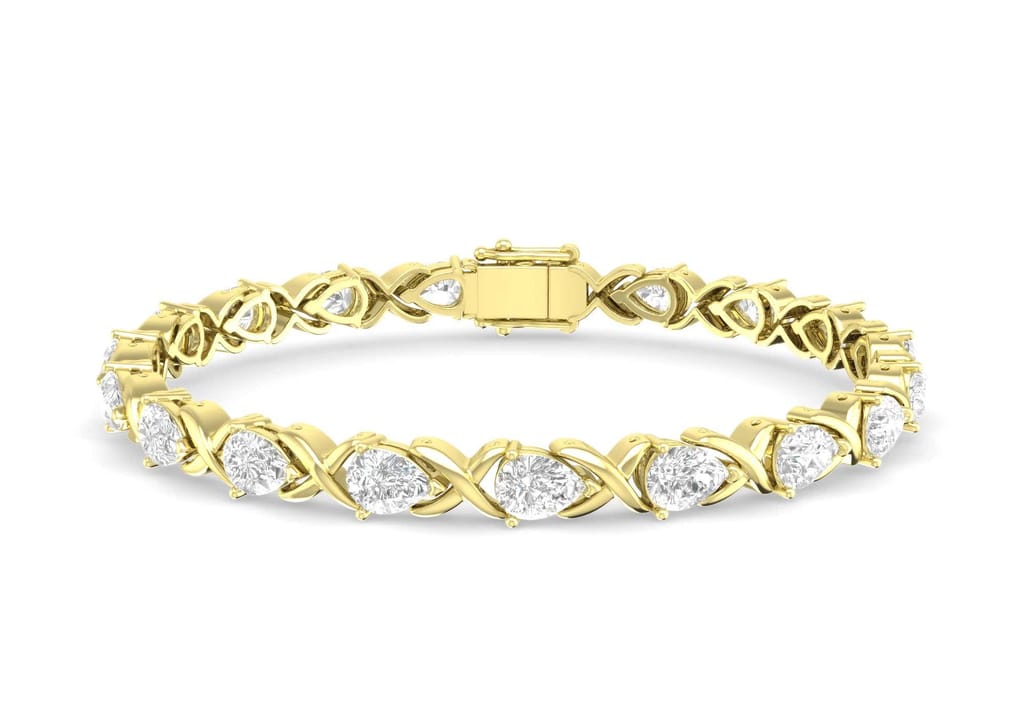 Interlinked Pear Tennis Bracelet