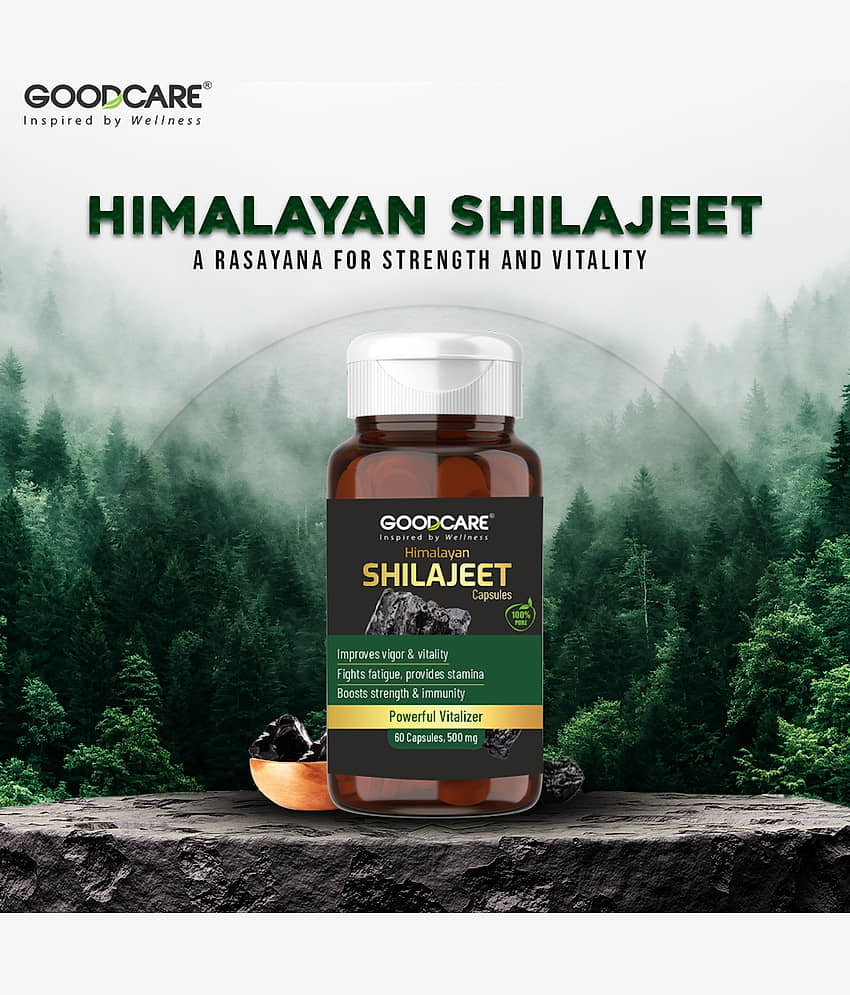 Goodcare Pure Himalayan Shilajit/Shilajjeet Capsules, Natural Ayurvedic Performance Booster, Enhances Stamina, Strength, Energy, Immunity 60 No.s view 2