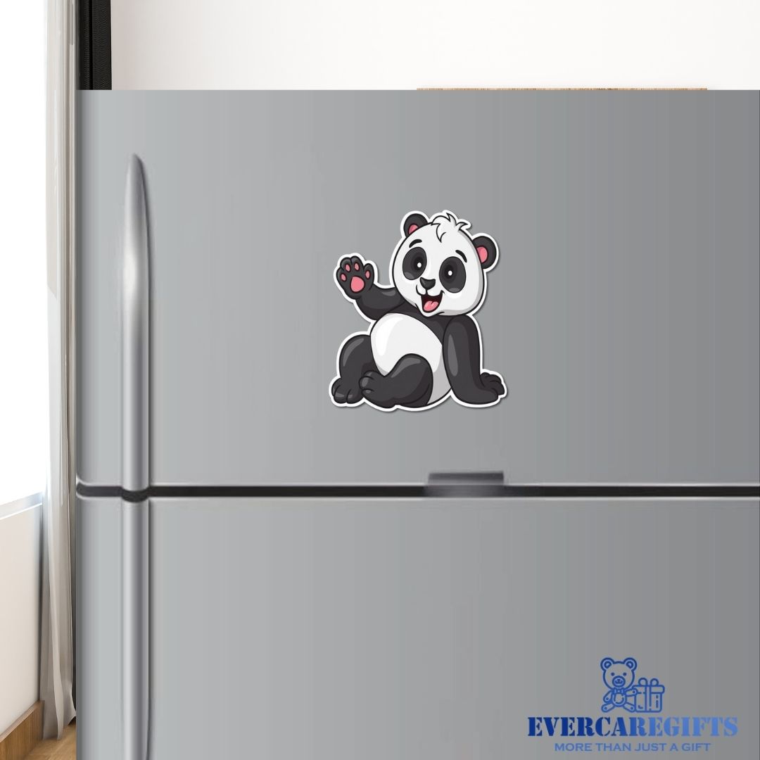 Panda Cartoon Fridge Magnet Cute Refrigerator Sticker Gift for Kids & Birthday Return Gift view 2