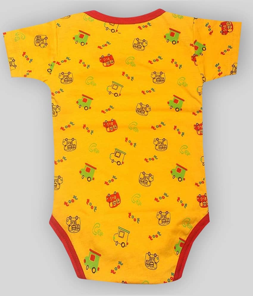 INFANT Pack of 1 Unisex for Baby Cotton Bodysuit ( Red ) view 2