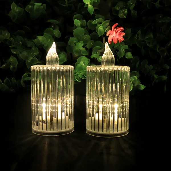Premium Crystal Effect LED Flameless Candle Lights (8 Pcs) view 2
