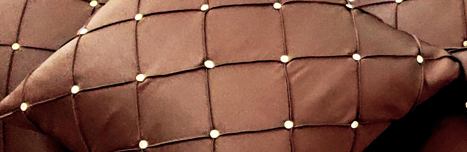 Omkar by 3 Inc. Set of 5 Decorative Hand Embroidered Sparkling Rays Silk Satin Pillow Cushion Cover for Living Room Bedroom Sofa (Brown 16x16 Inch- 40x40 Cms) view 2
