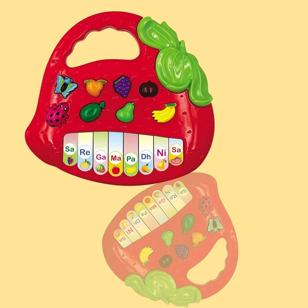 KTRS Enterprise Fruit Keyboard Musical Toys - Piano Fruit Keyboard, Musical Toys for Kids, Toys for Kids, Electronic Fruit Piano Keyboard Toy (Pack of 1 Pcs, Random Color) view 2