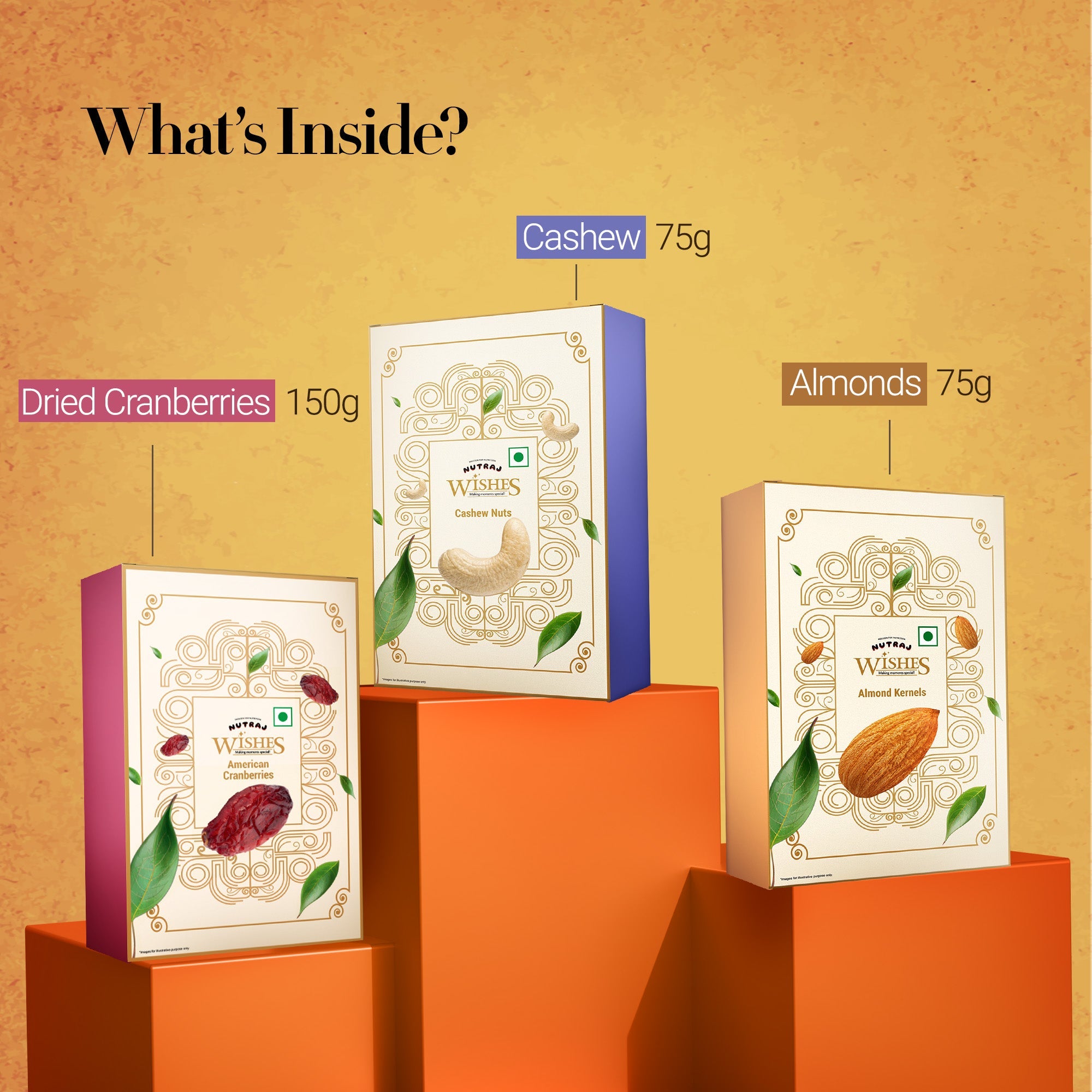 Nutraj Wishes Birds of Bliss Diwali Gift Box 300g | GB-154 view 2