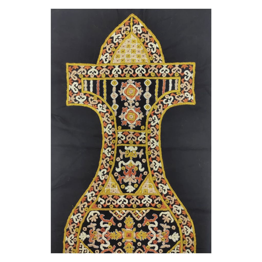Garvi Gurjari (A Gujarat Govt Enterprise) Multicolor Hand Embroidered Yoke /Patch (GGCMEP13) view 2